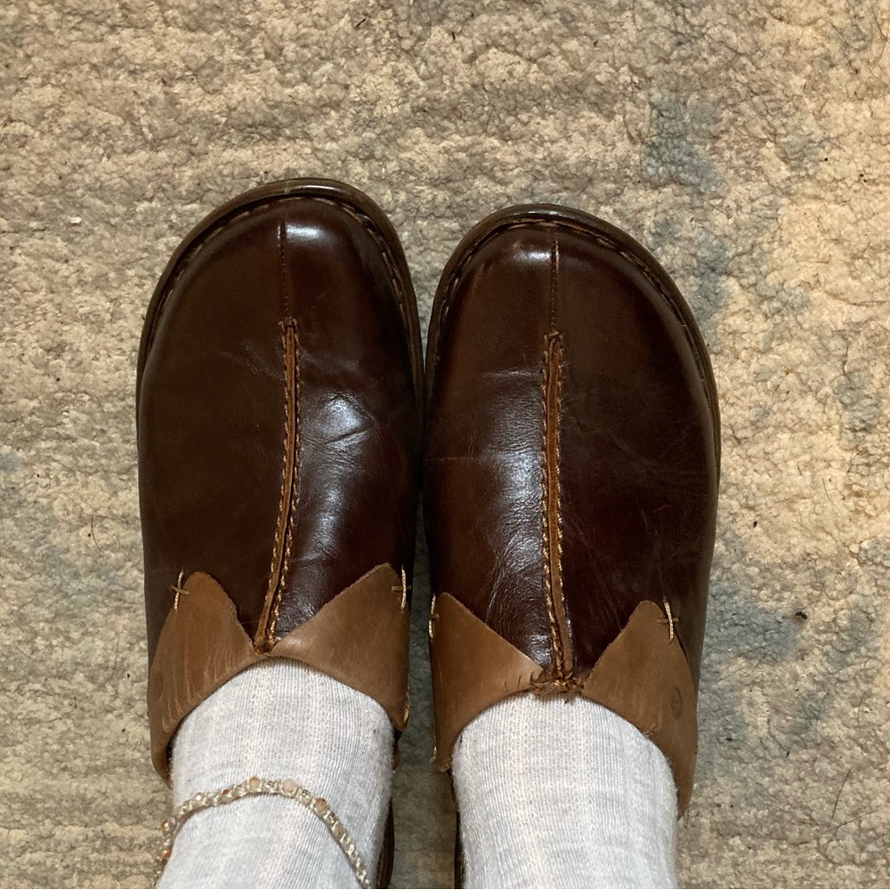 Josef Seibel Brown Leather Clogs